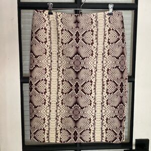 NWOT J Crew No. Two Snakeskin Print Pencil Skirt